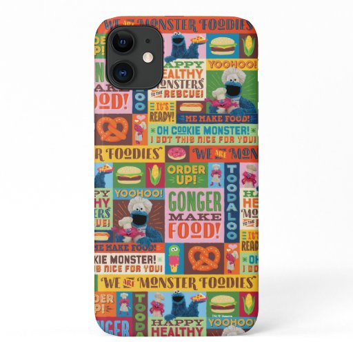 Cookie Monster's Foodie Truck Pattern iPhone 11 Case