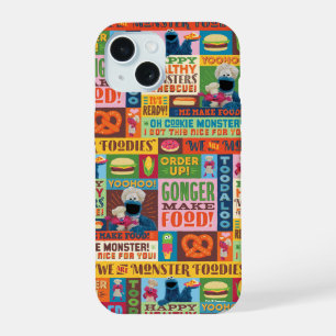 Cookie Monster's Foodie Truck Pattern iPhone 15 Case