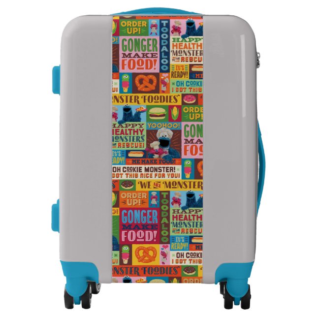 Cookie Monster's Foodie Truck Pattern Luggage (Front)
