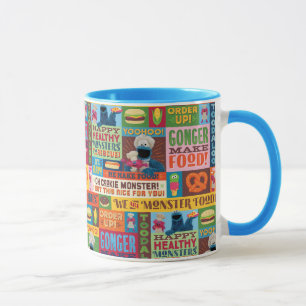 Cookie Monster's Foodie Truck Pattern Mug
