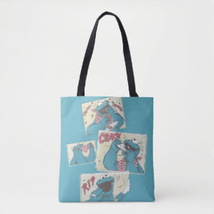 Cookie MonsterVintage Comic Panels Tote Bag