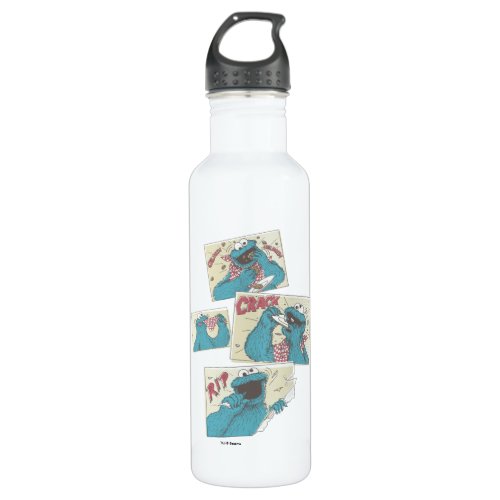 Cookie MonsterVintage Comic Panels Water Bottle