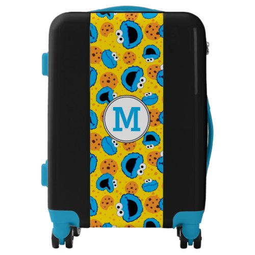 Cookie Monter and Cookies Pattern  Monogram Luggage