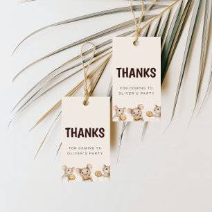Cookie & Mouse Kid Party Thank You Favor Tag