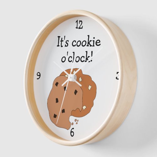 Cookie OClock fun food graphic Wall Clock