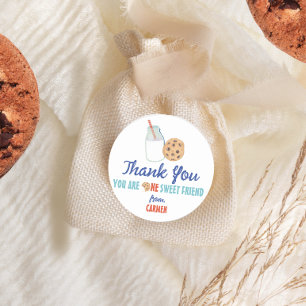 Cookie One Sweet First Birthday Classic Round Sticker