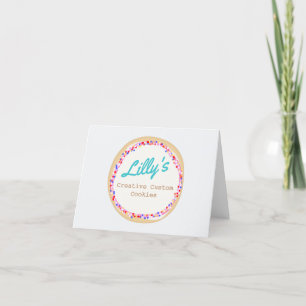Cookie or Cupcake Decorator Letterpress Thank You Card