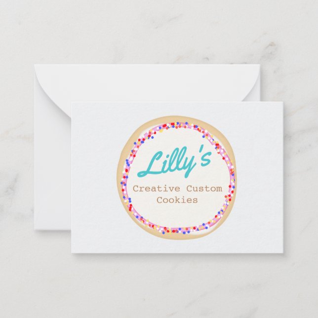 Cookie or Cupcake Decorator Note Card (Front)