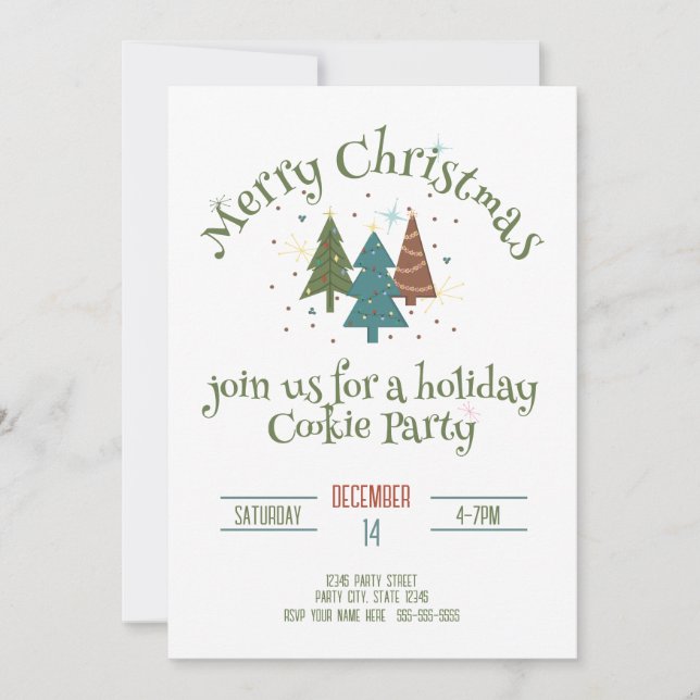 Cookie Party 5X7 Invitation (Front)