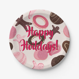 Cookie Party Fun Happy Holidays! Paper Plates