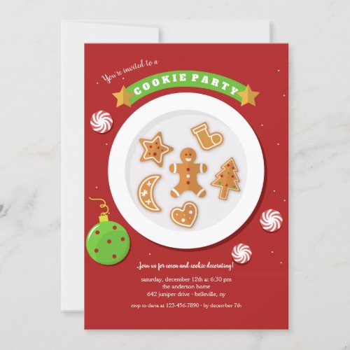 Cookie Party Holiday Invitation