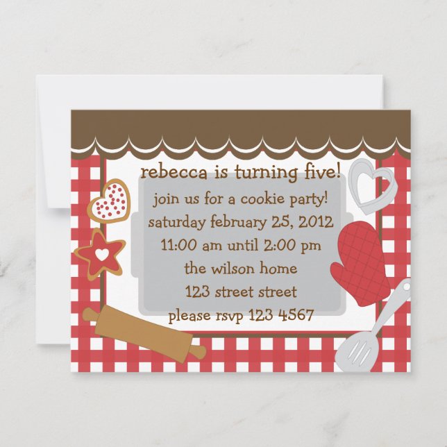 Cookie Party!. Invitation (Front)