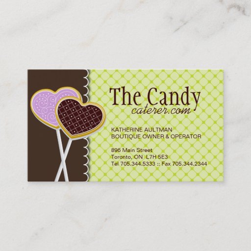 Customizable Cookie Pops Business Cards