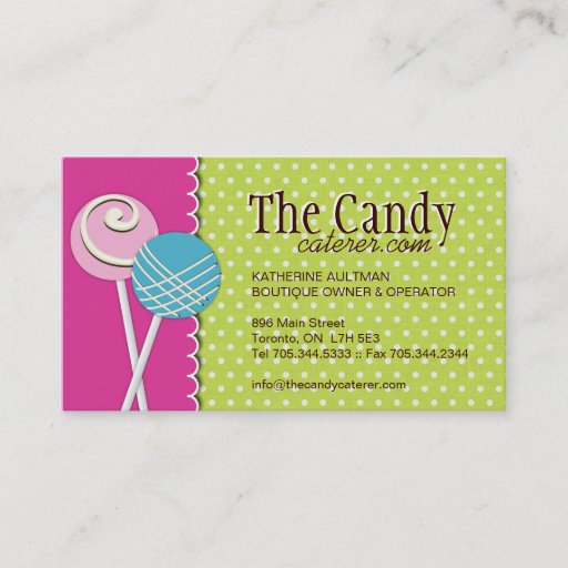 Customizable Cookie Pops Business Cards