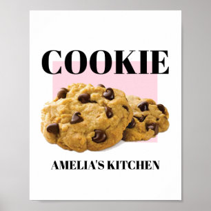Cookie Poster, Kitchen Wall Art, Bakery Art Print
