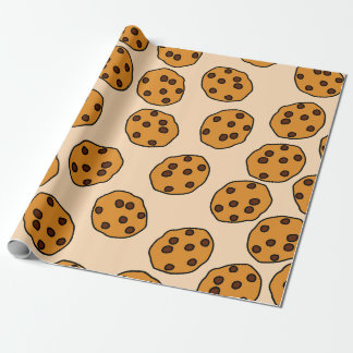 cookie print on cream wrapping paper