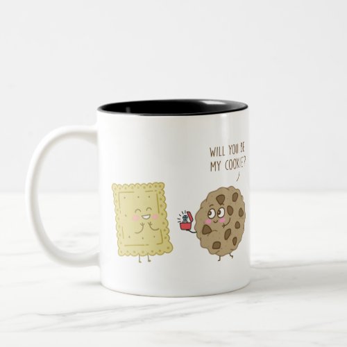 Cookie Proposal _ Will you marry me Two_Tone Coffee Mug