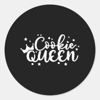 Cookie Queen Cupcake Baker Classic Round Sticker