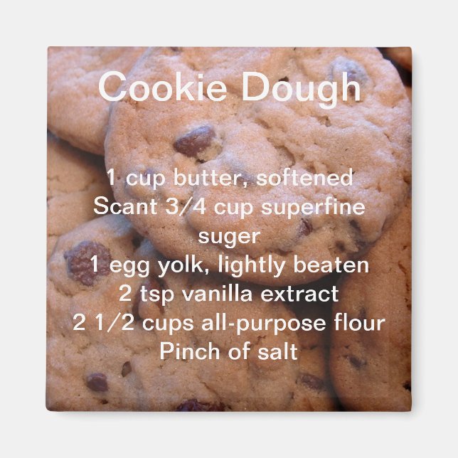 Cookie Recipe Magnet (Front)