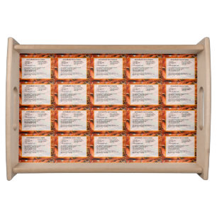 Cookie Recipe Serving Tray