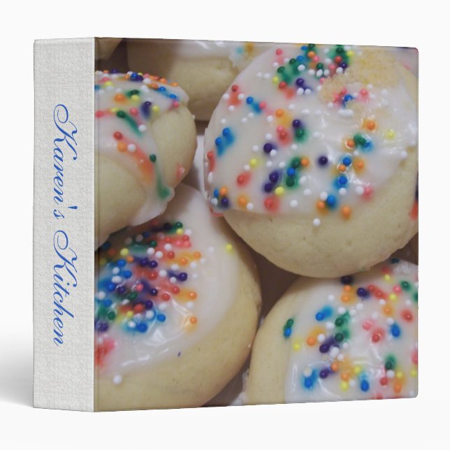 Cookie Recipes (customize) 3 Ring Binder (Front/Spine)