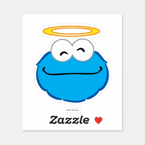 Cookie Smiling Face with Halo Sticker