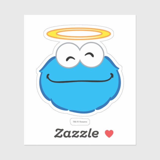 Cookie Smiling Face with Halo Sticker (Sheet)