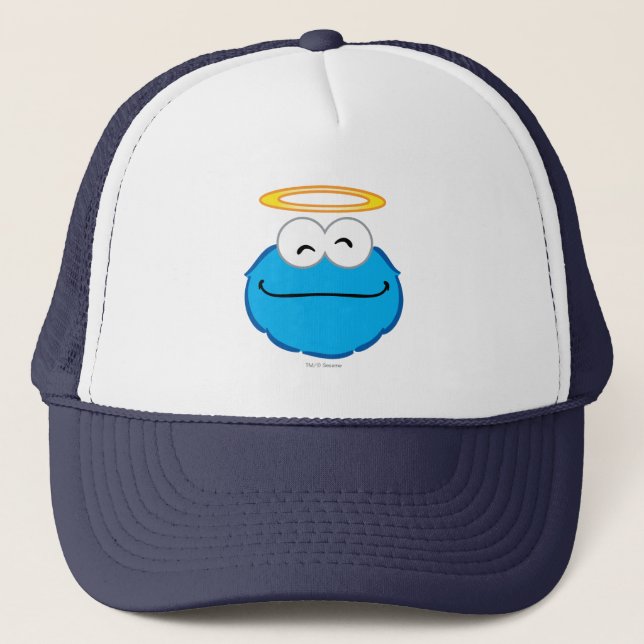 Cookie Smiling Face with Halo Trucker Hat (Front)