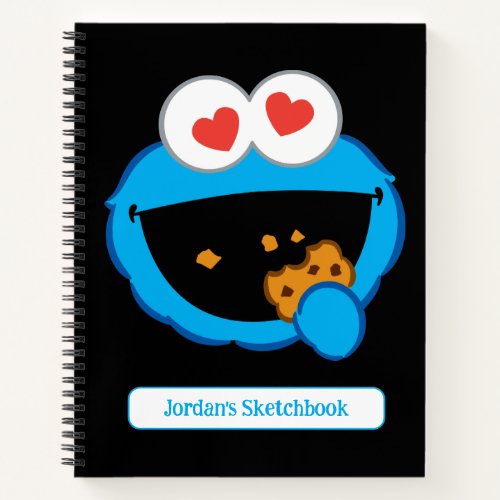 Cookie Smiling Face with Heart_Shaped Eyes Drawing Notebook