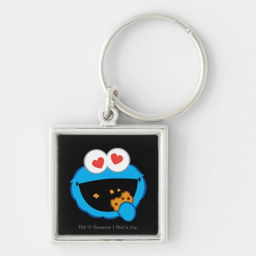 Cookie Smiling Face with Heart_Shaped Eyes Keychain