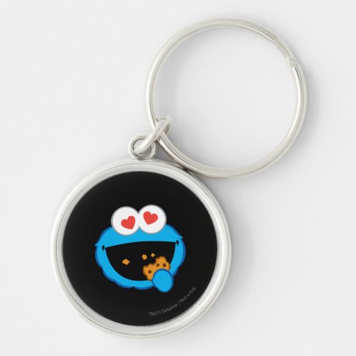 Cookie Smiling Face with Heart_Shaped Eyes Keychain