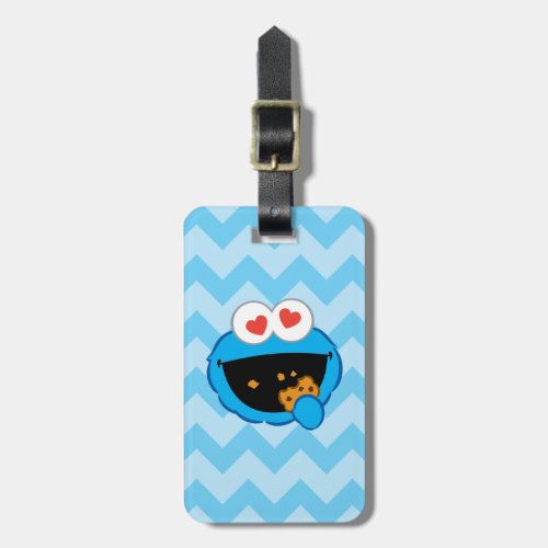 Cookie Smiling Face with Heart_Shaped Eyes Luggage Tag