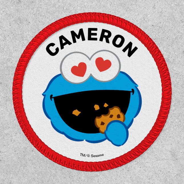 Cookie Smiling Face with Heart-Shaped Eyes Patch (Front)