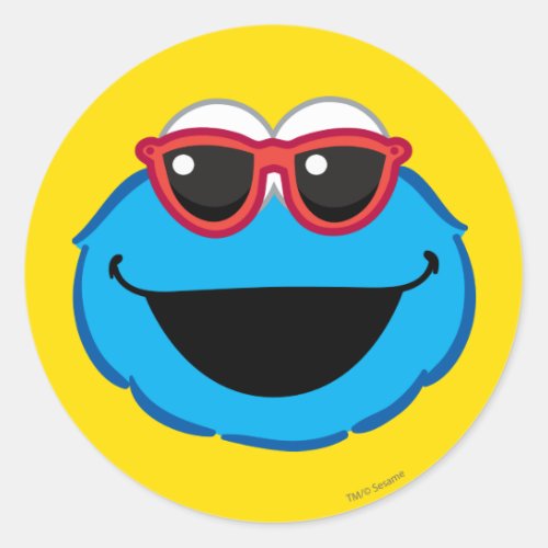 Cookie  Smiling Face with Sunglasses Classic Round Sticker