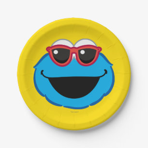 Cookie Smiling Face with Sunglasses Paper Plates