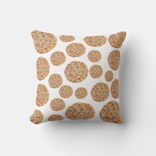 Cookie sprinkle pattern throw pillow