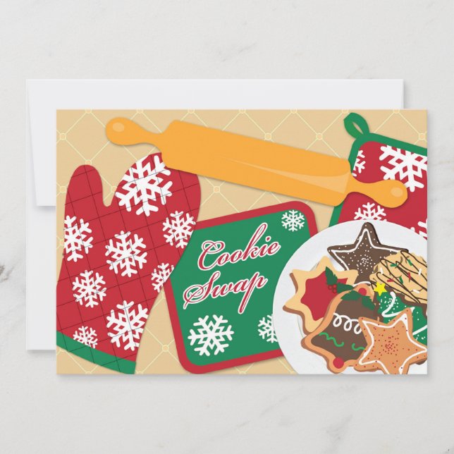 Cookie Swap Exchange Holiday Invitation (Front)