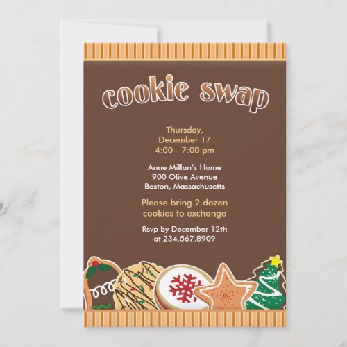 Cookie Swap Exchange Holiday Invitation