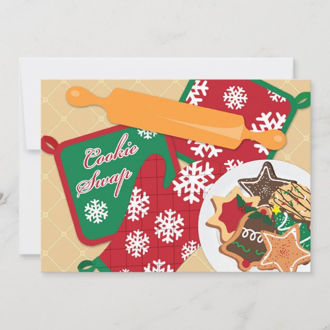 Cookie Swap Exchange Holiday Invitation (Front)