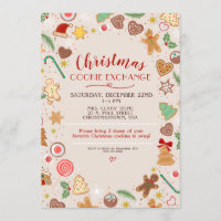 Cookie Swap Exchange Holiday Party Invite