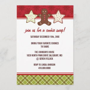 Cookie Swap Holiday Christmas Party Invitations
