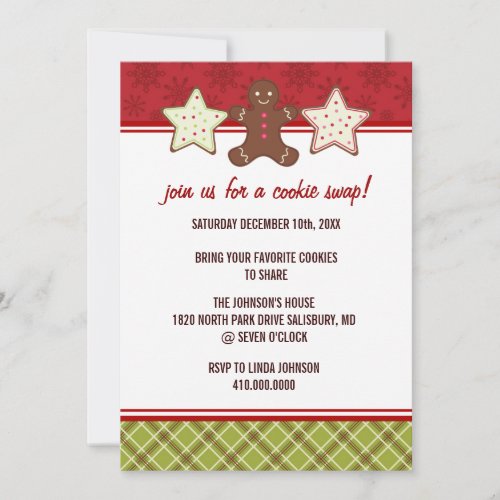 Cookie Swap Holiday Christmas Party Invitations