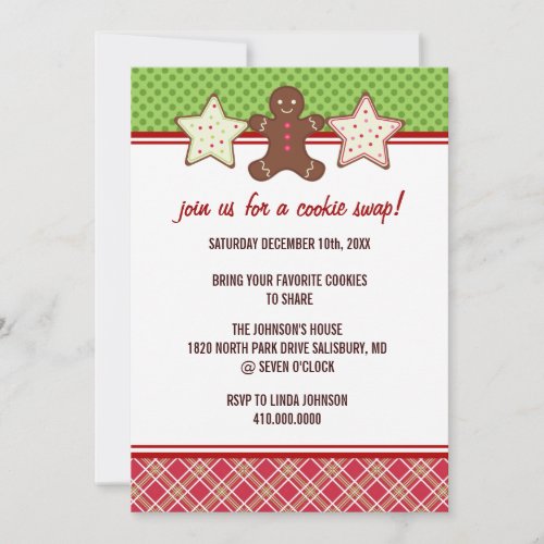 Cookie Swap Holiday Christmas Party Invitations