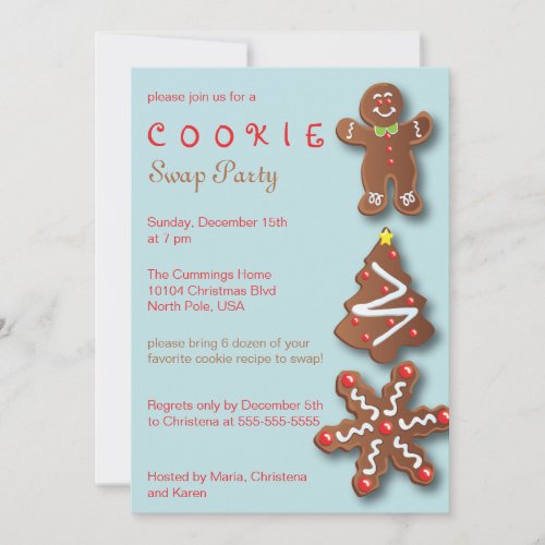 Cookie Swap Holiday Invitation