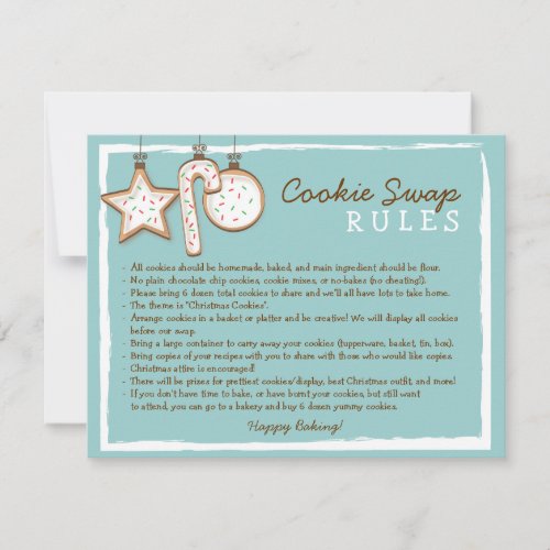 Cookie Swap Instruction Card _ Custom Design