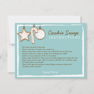Cookie Swap Instruction Card - You can customize!