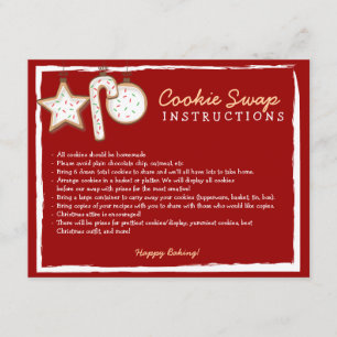 Cookie Swap Instruction Card - You can customize!