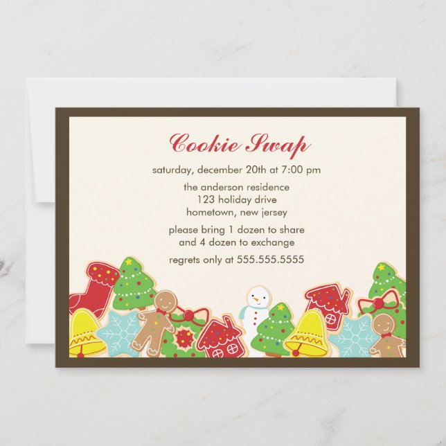 Cookie Swap Party Invitation (Front)