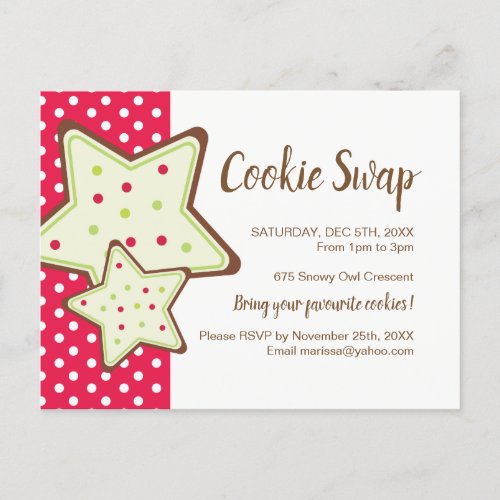 Cookie Swap Party Postcards