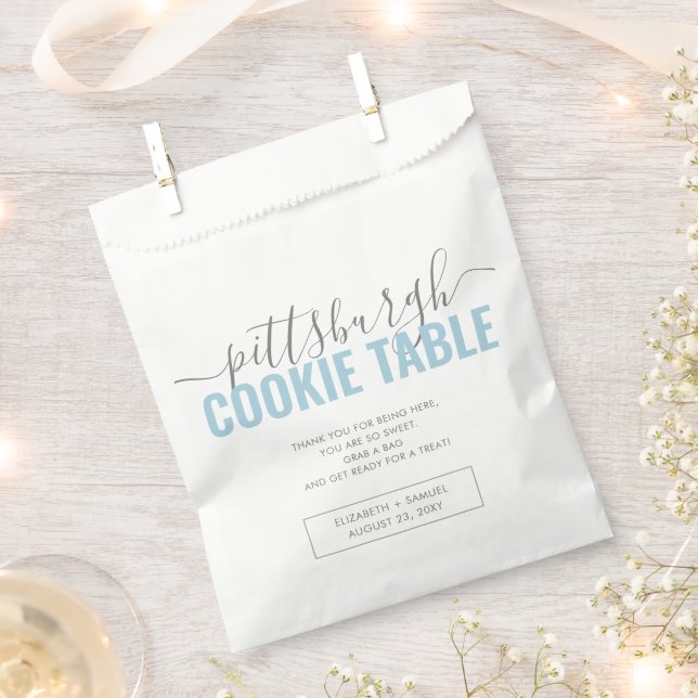 Cookie Table Poem Wedding Paper Favor Bag (Clipped)